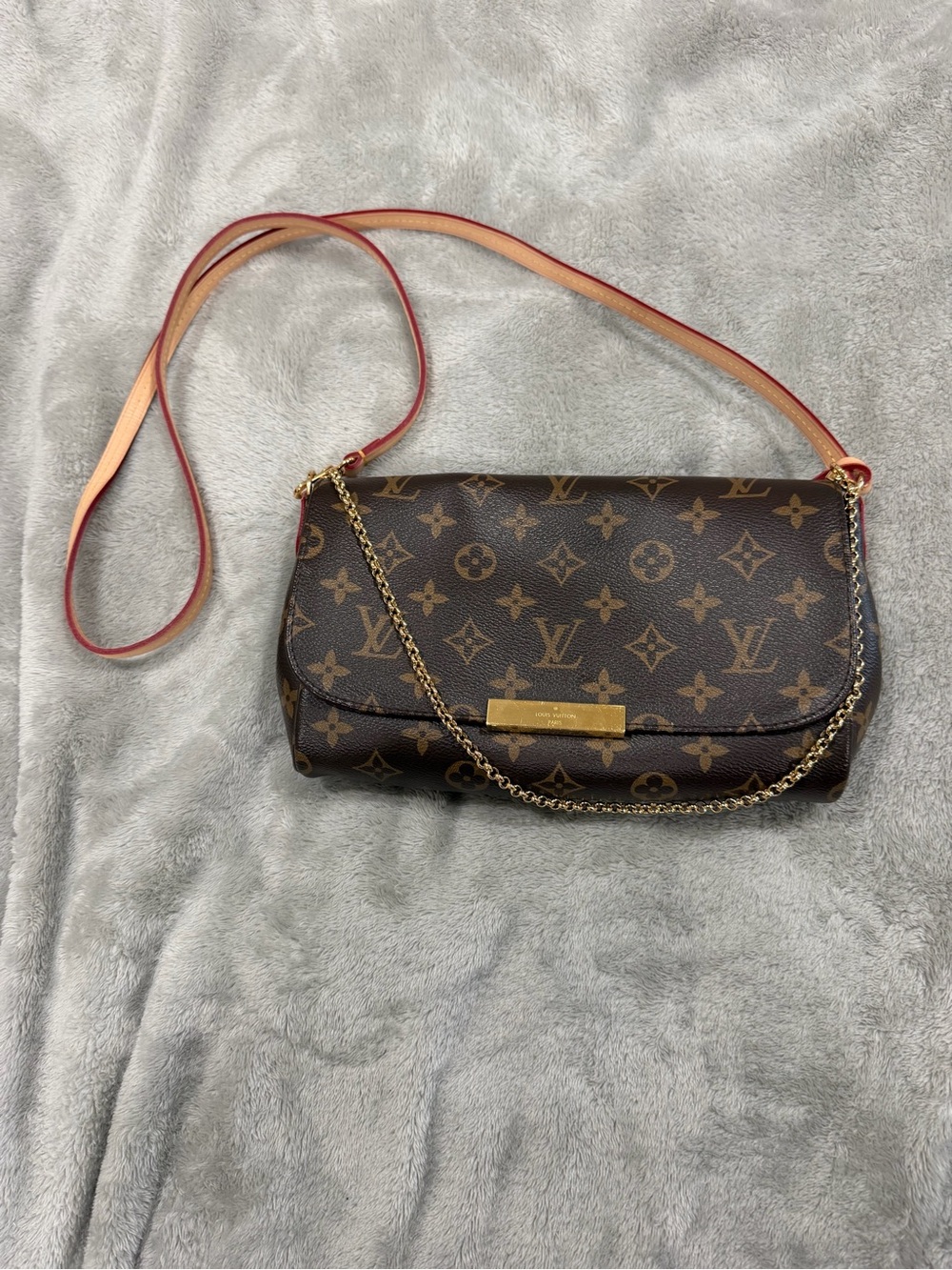 Louis Vuitton Brown Monogram Crossbody with Gold Chain and Vachetta Strap